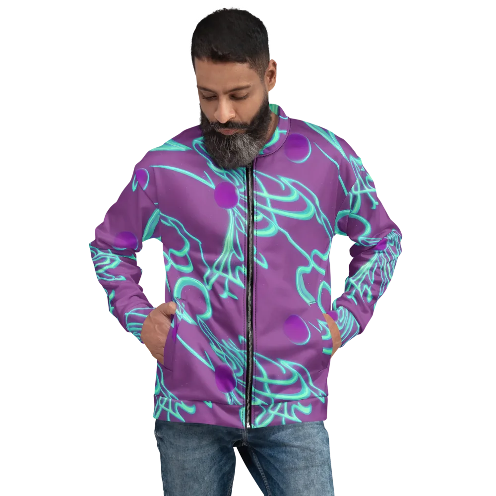 Neon Drift on Bomber Jacket — Front