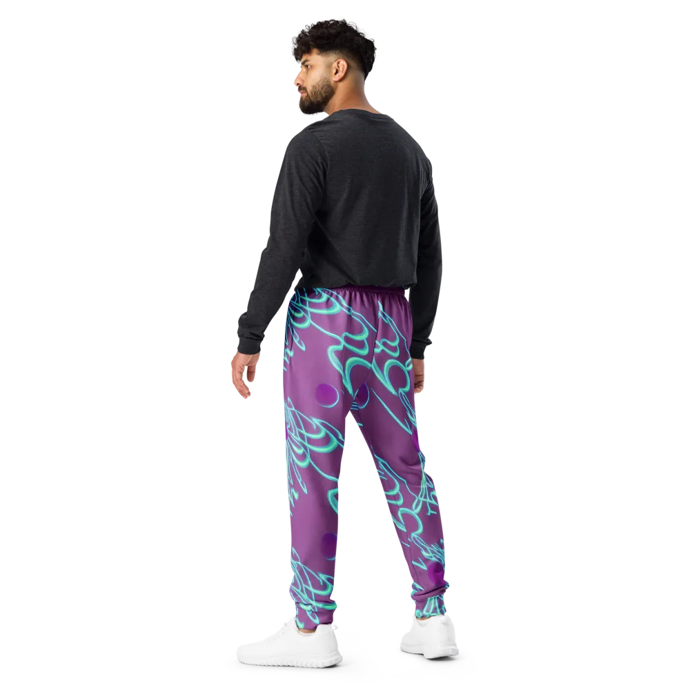 Neon Drift on Men's Joggers — Back