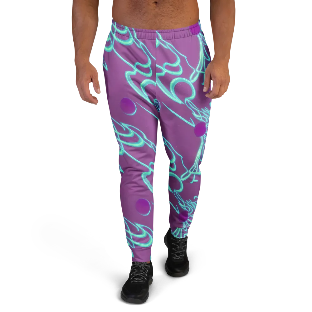 Neon Drift on Men's Joggers — Front