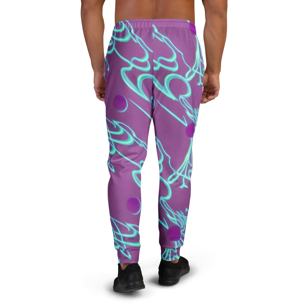 Neon Drift on Men's Joggers — Back