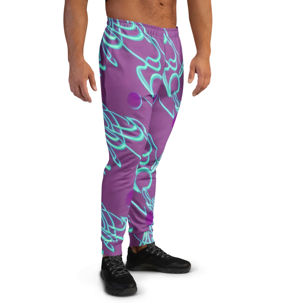 Neon Drift on Men's Joggers — Right
