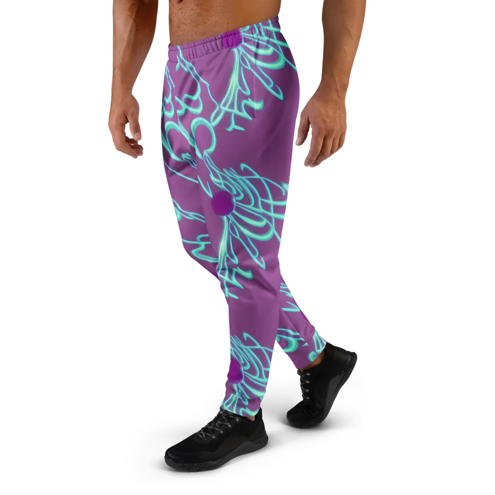Neon Drift on Men's Joggers — Left
