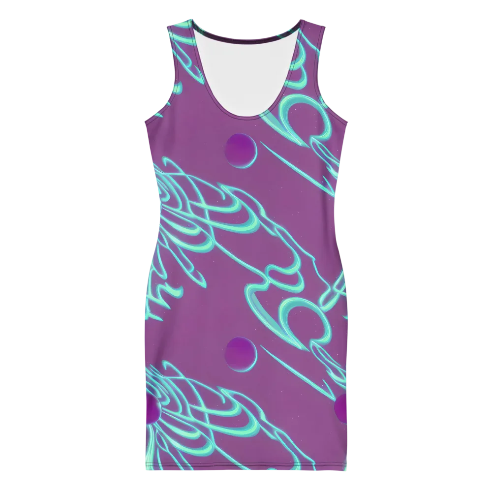 Neon Drift on Bodycon Dress — Front