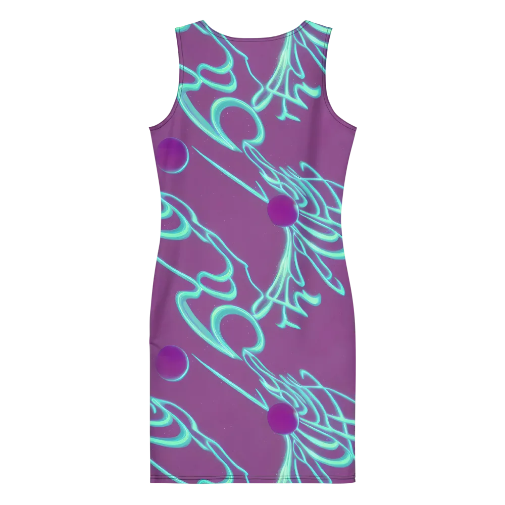 Neon Drift on Bodycon Dress — Back