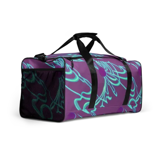 Neon Drift on a Duffle Bag