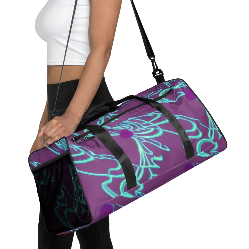 Neon Drift on Duffle Bag — Front