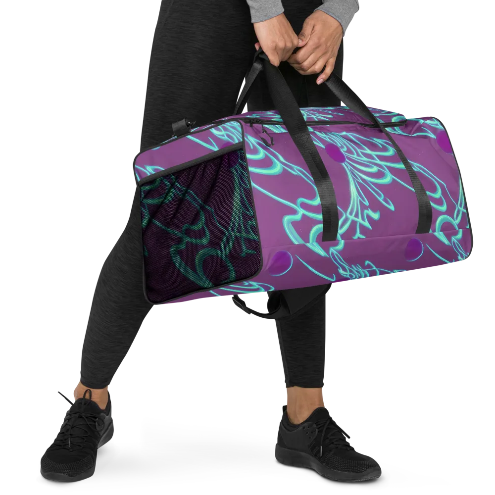 Neon Drift on Duffle Bag — Right Front