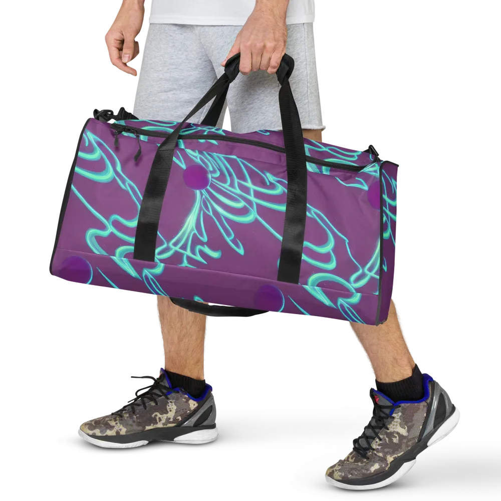 Neon Drift on Duffle Bag — Front