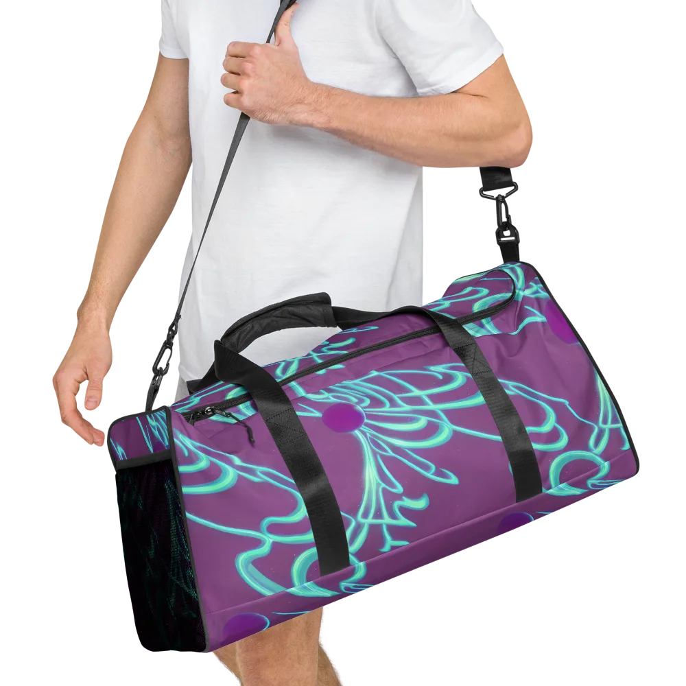 Neon Drift on Duffle Bag — Right Front