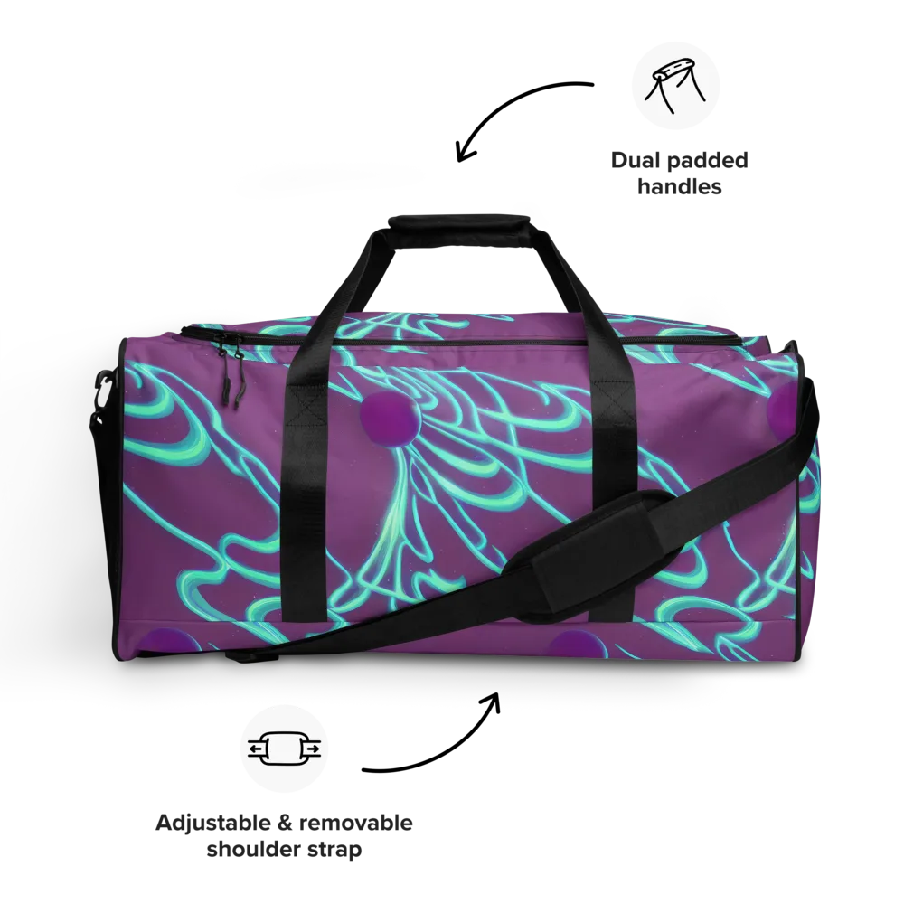 Neon Drift on Duffle Bag — Front