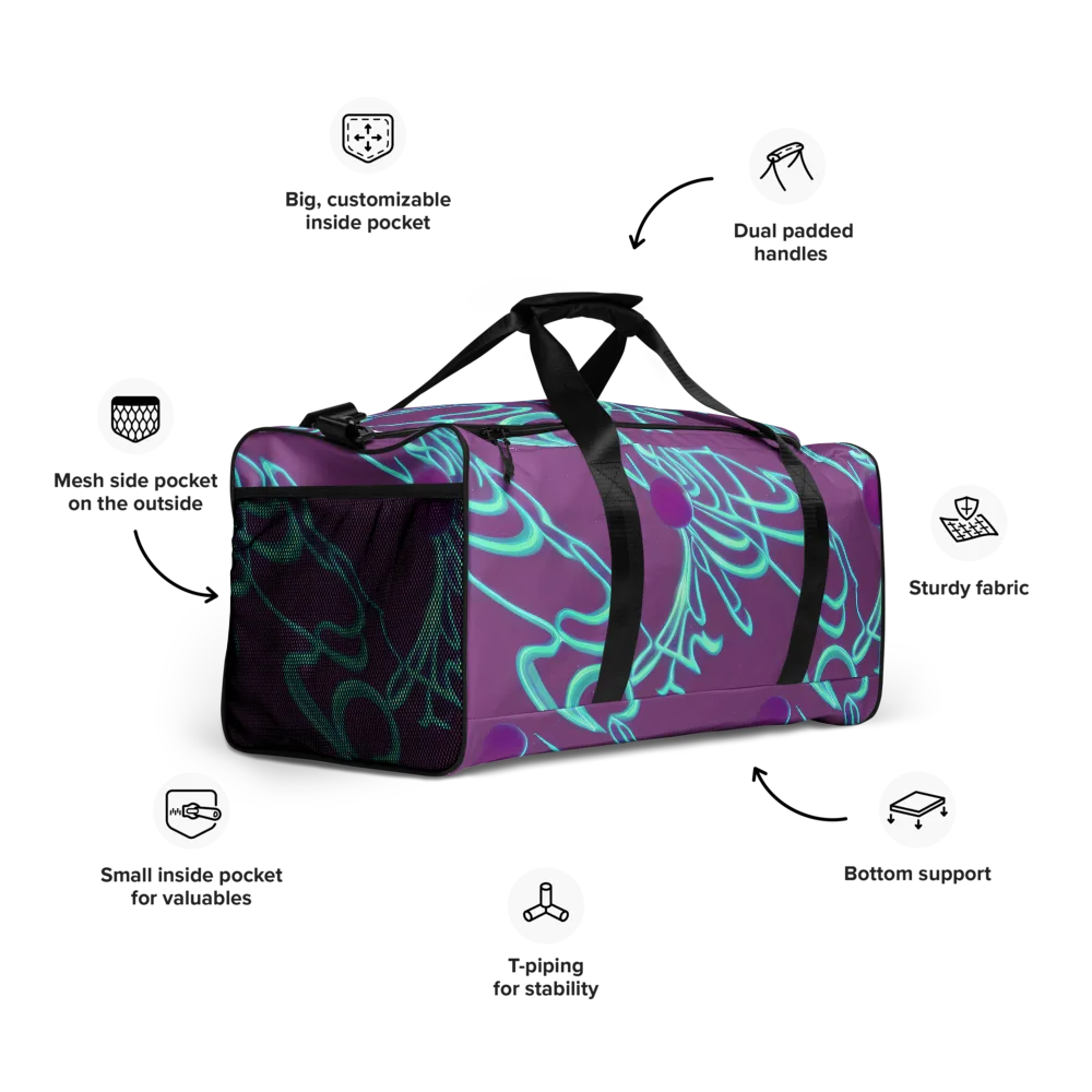 Neon Drift on Duffle Bag — Right Front