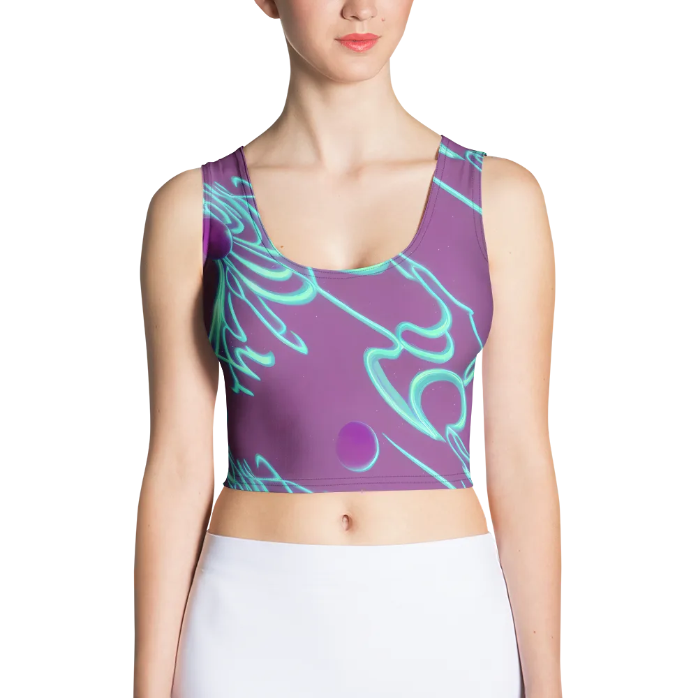Neon Drift on Crop Top — Front