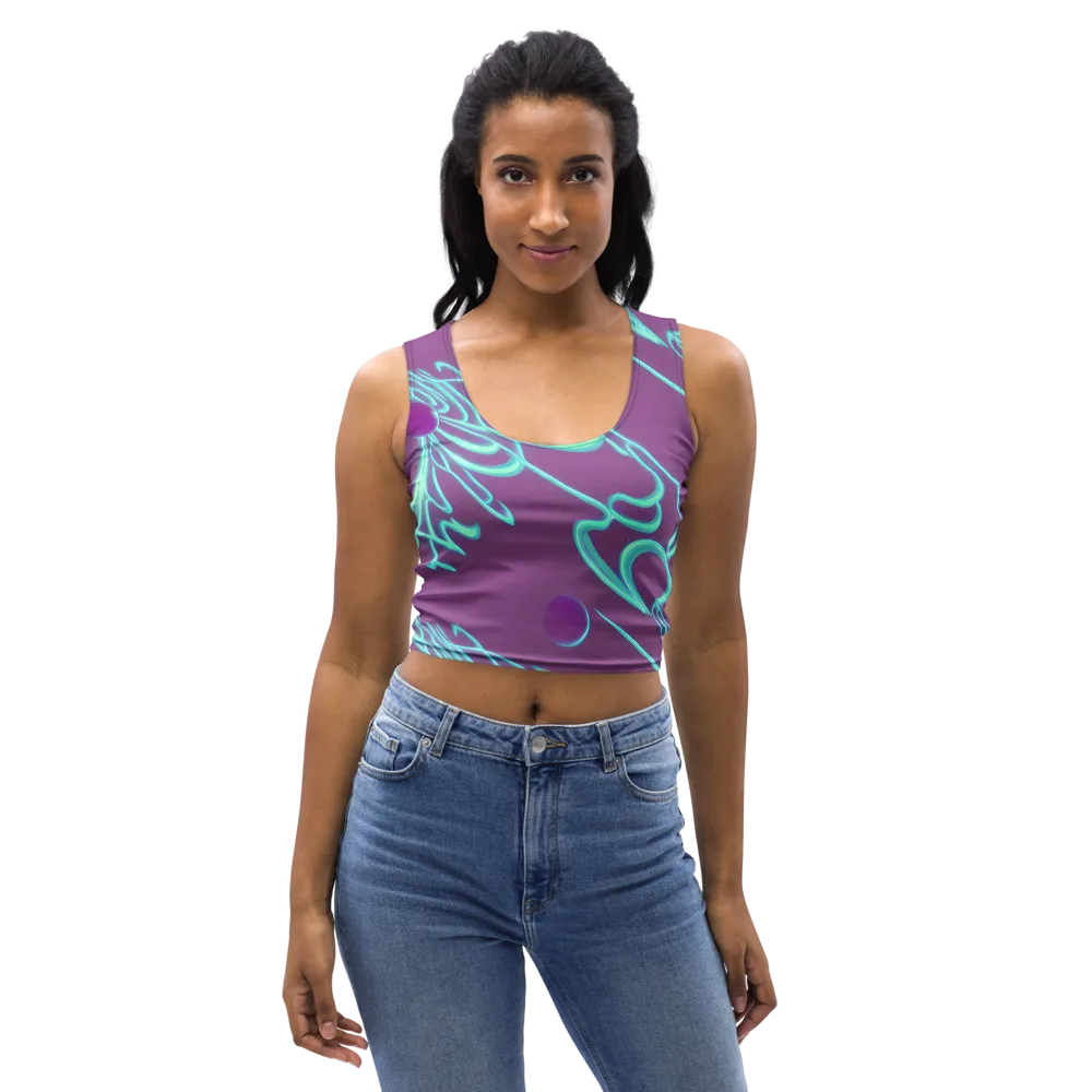 Neon Drift on Crop Top — Front
