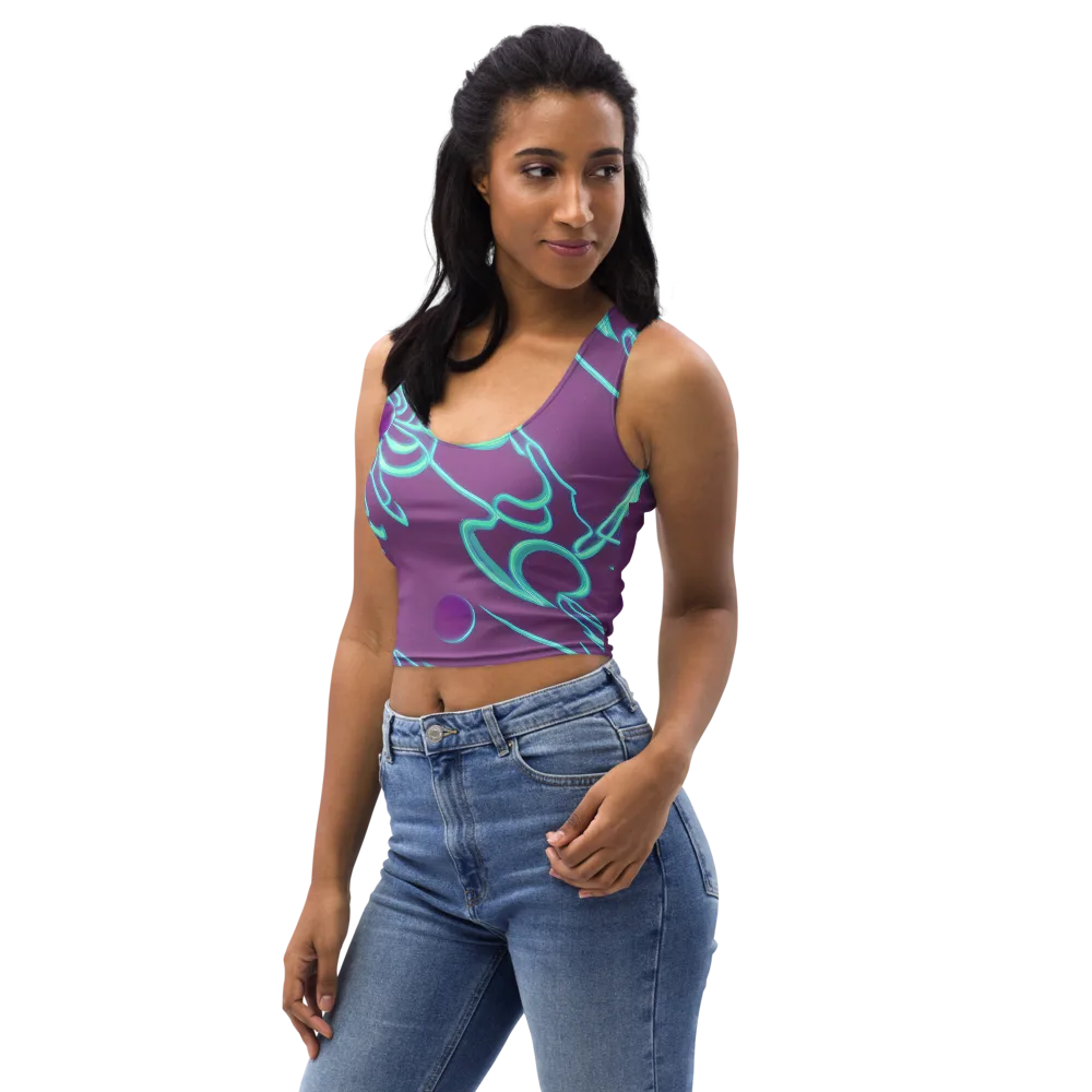 Neon Drift on Crop Top — Left Front