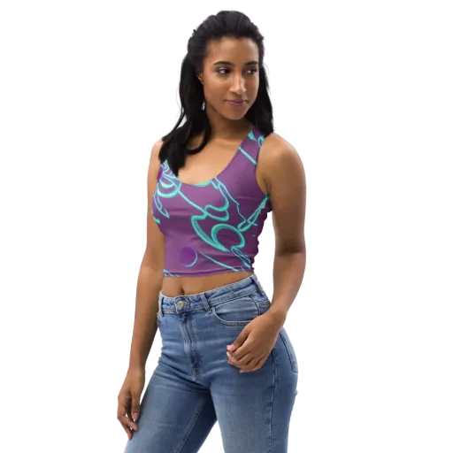Neon Drift on a Crop Top