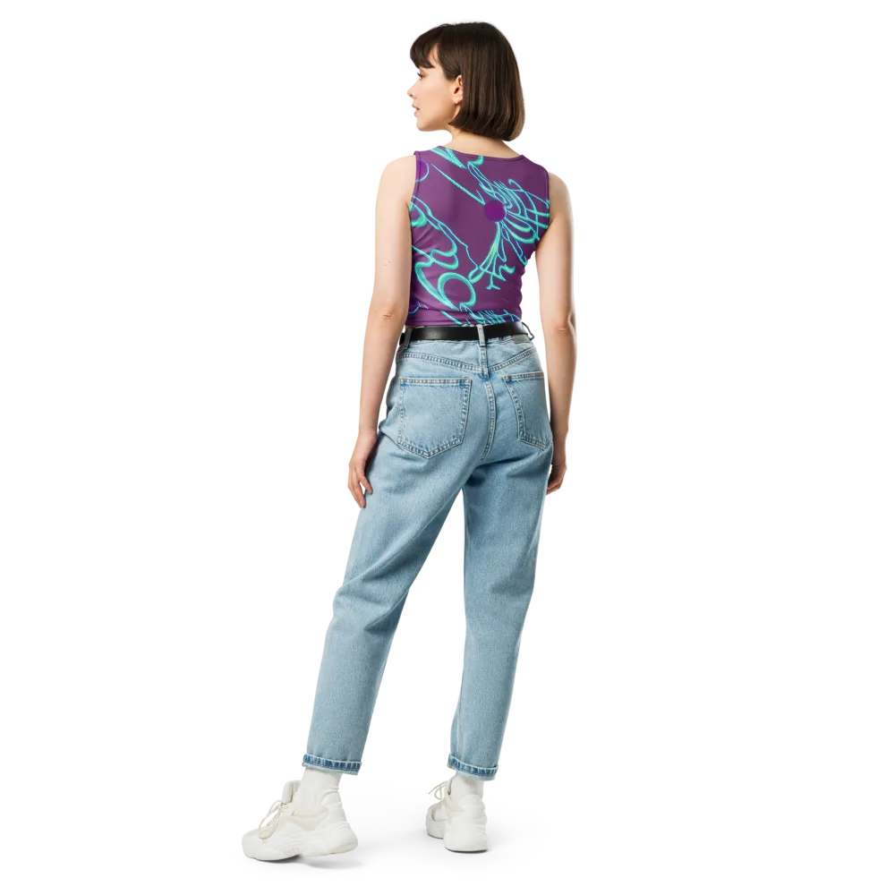 Neon Drift on Crop Top — Back