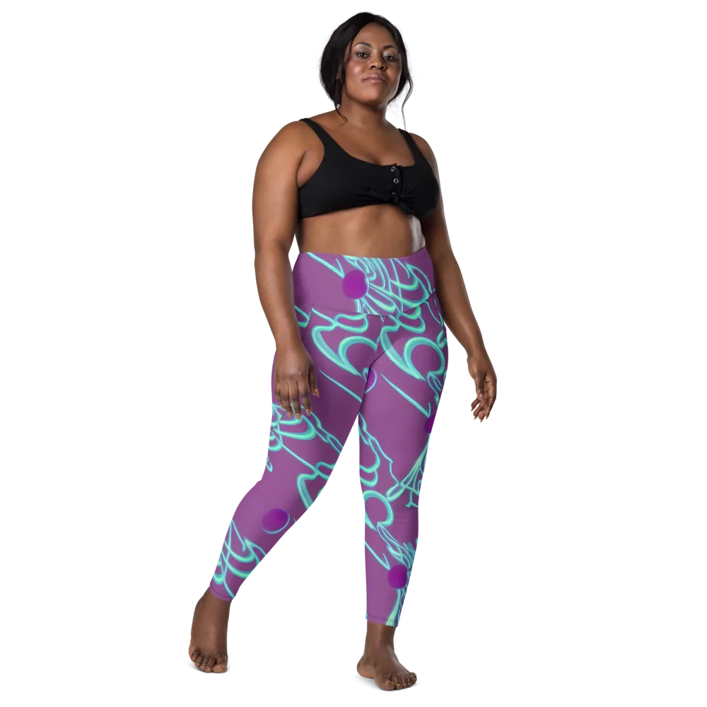 Neon Drift on Leggings with Pockets — Front
