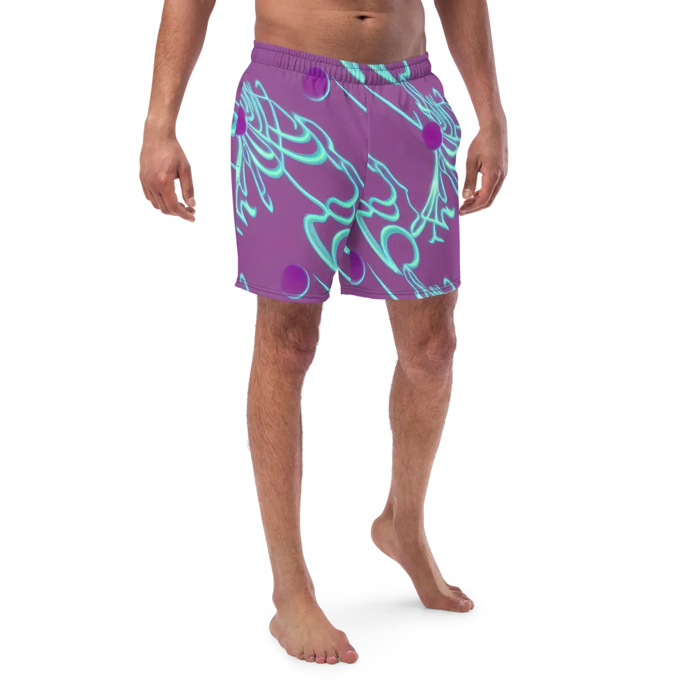 Neon Drift on Swim Trunks — Front