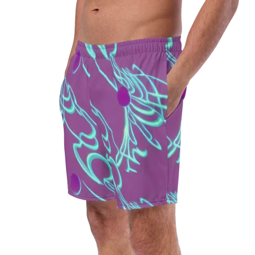 Neon Drift on a Swim Trunks