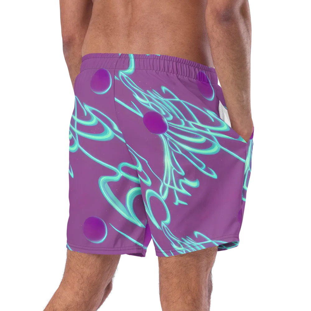 Neon Drift on Swim Trunks — Right Back
