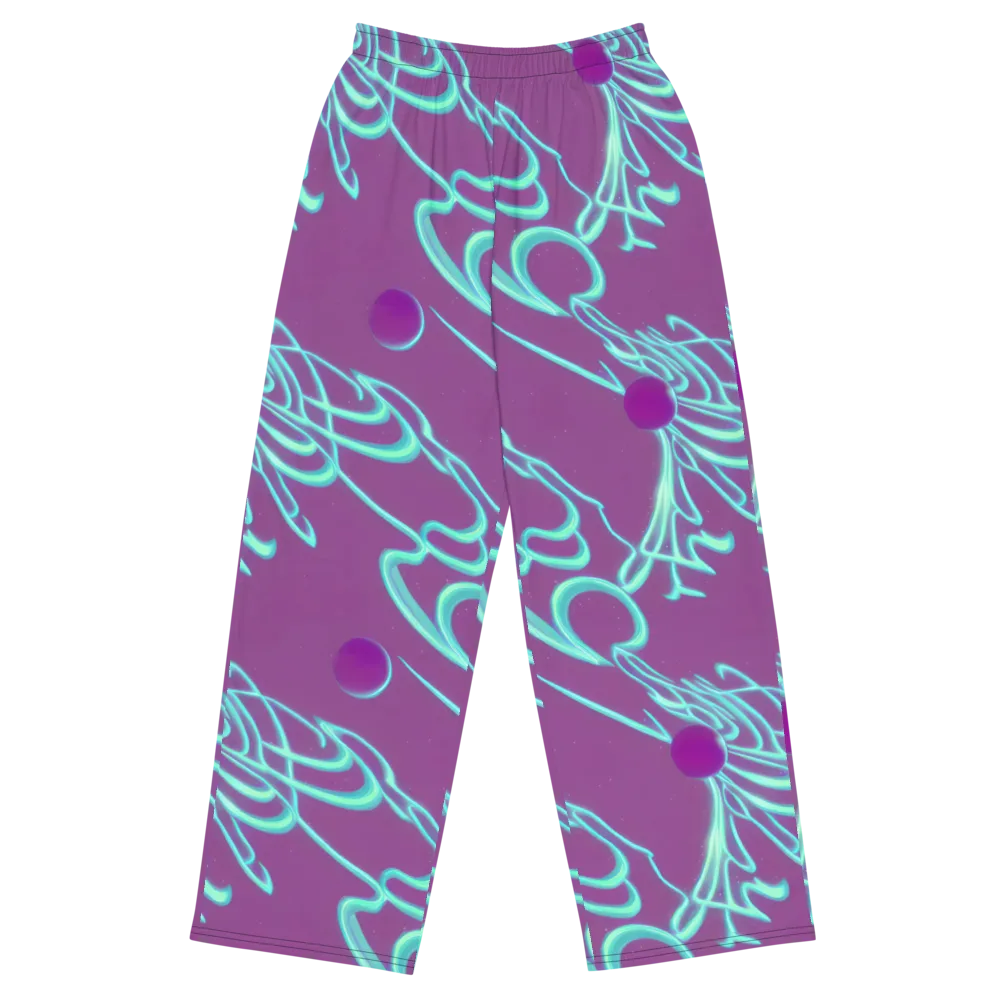 Neon Drift on Wide-Leg Pants — Front