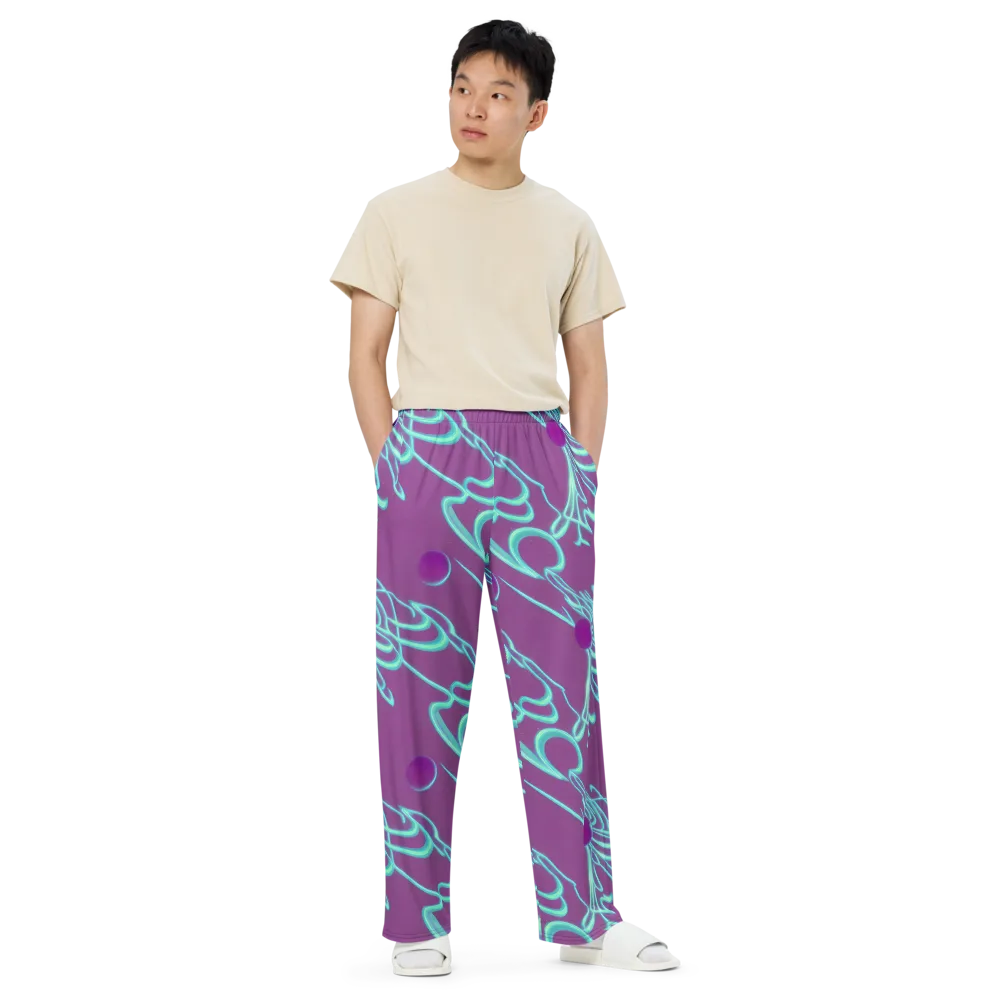 Neon Drift on Wide-Leg Pants — Front