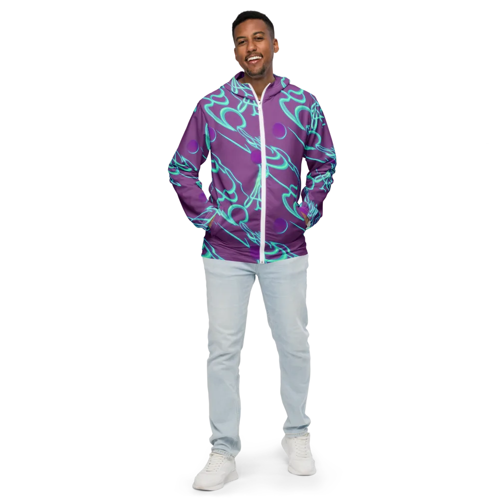 Neon Drift on Men's Windbreaker — Front