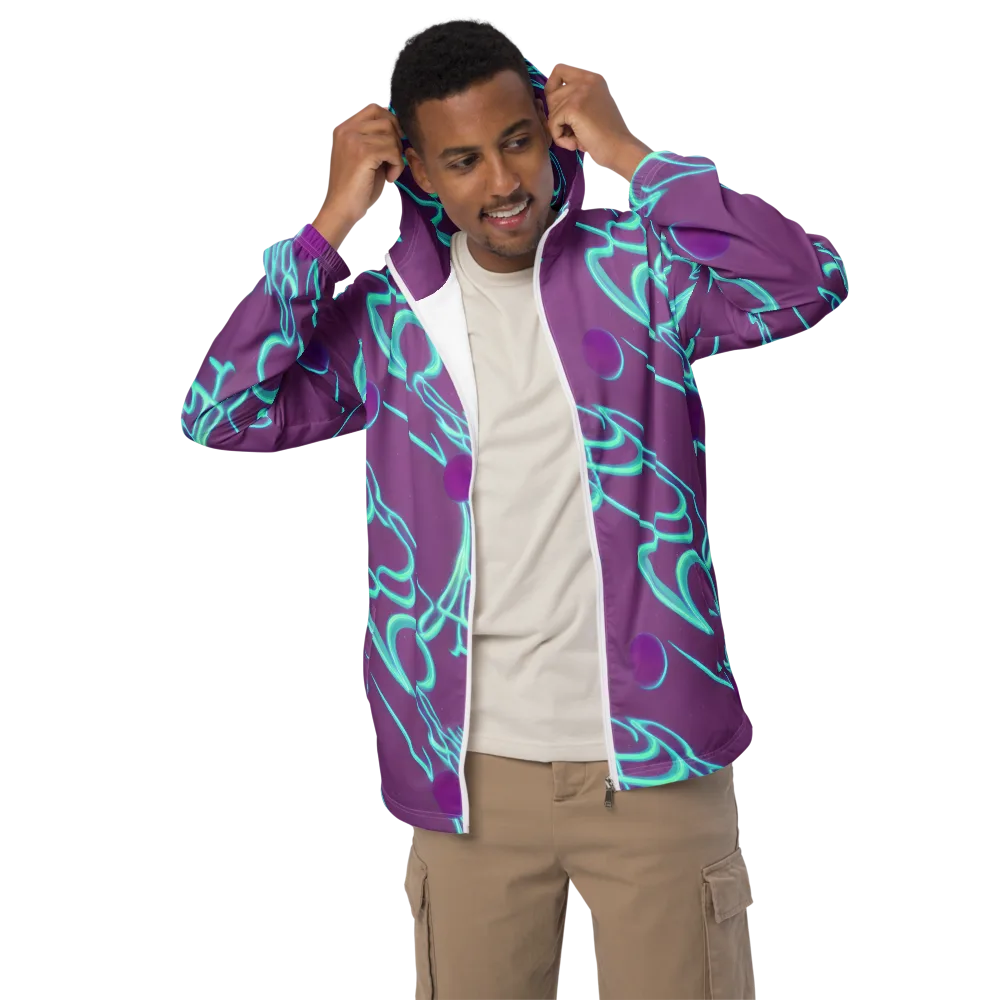 Neon Drift on Men's Windbreaker — Front