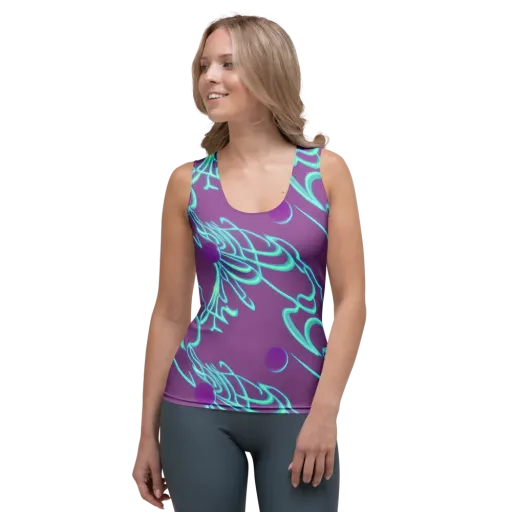 Neon Drift on a Women's Tank Top