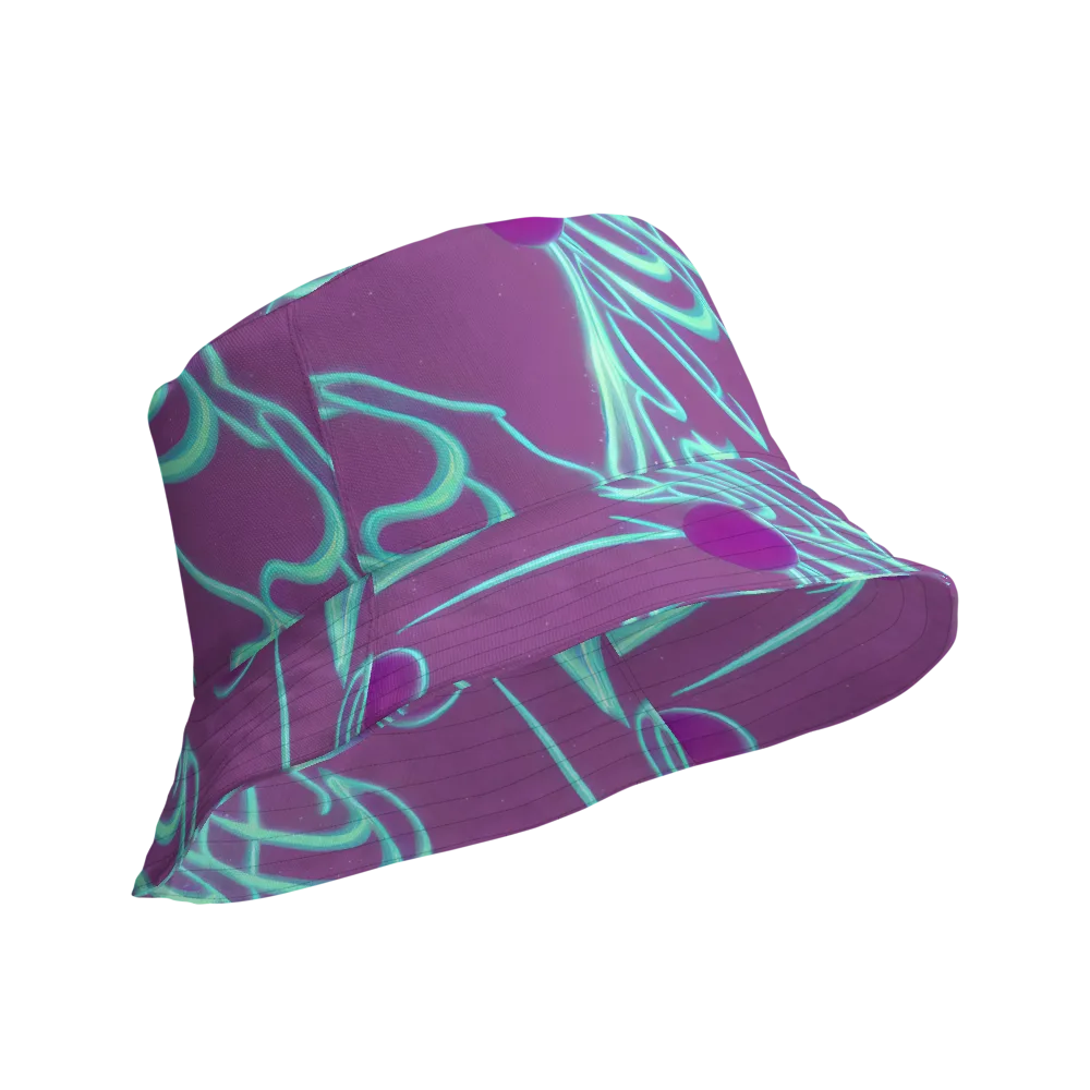 Neon Drift on Reversible Bucket Hat — Product details Outside