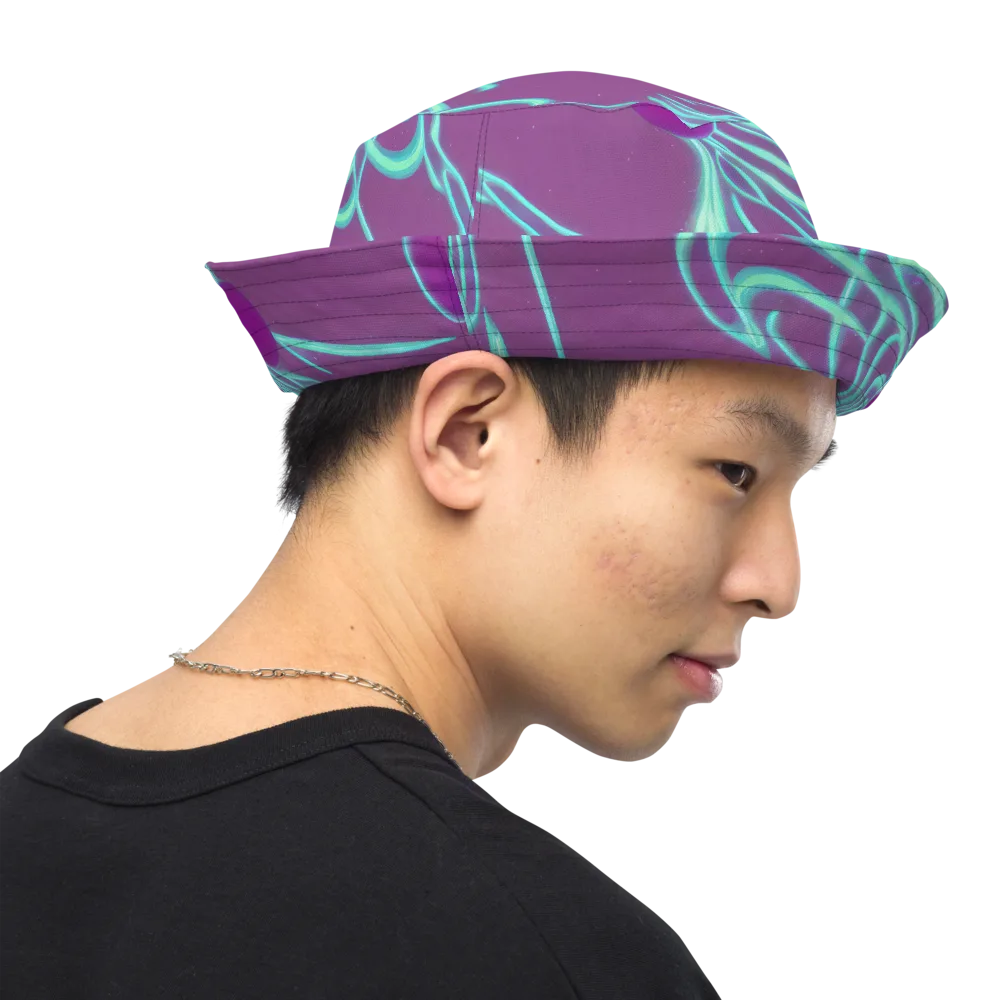 Neon Drift on Reversible Bucket Hat — Right Outside