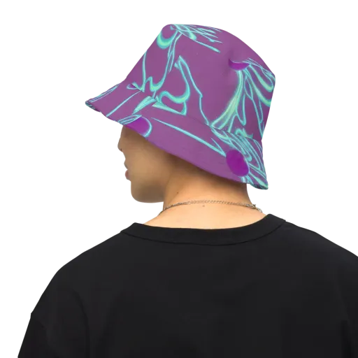 Neon Drift on a Reversible Bucket Hat