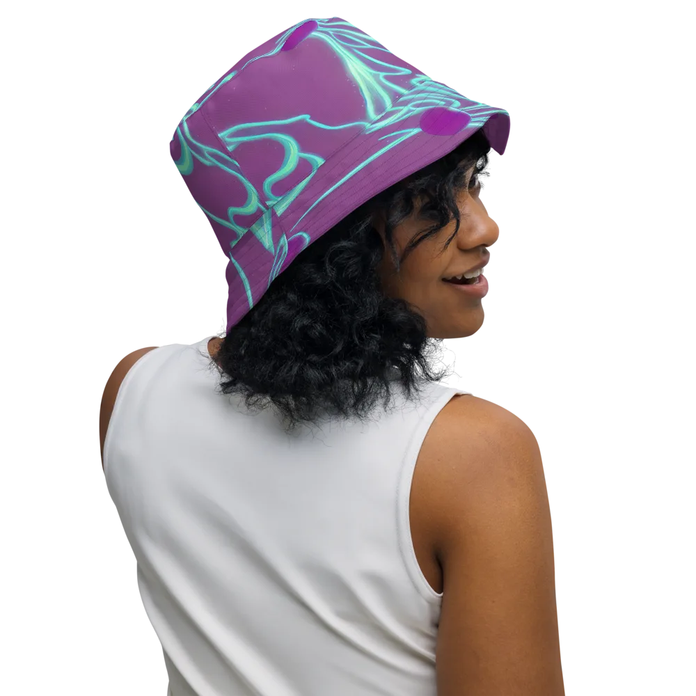Neon Drift on Reversible Bucket Hat — Right Outside