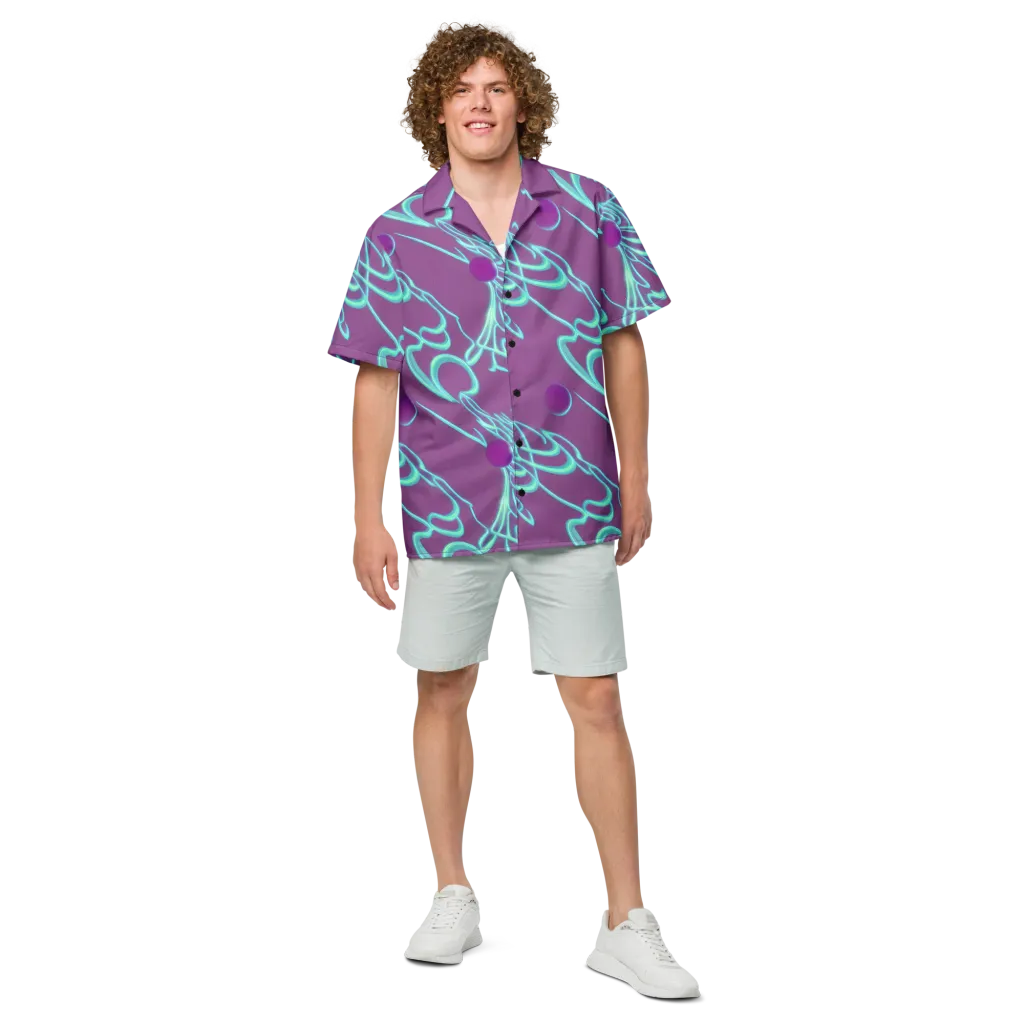 Neon Drift on Button Shirt — Front