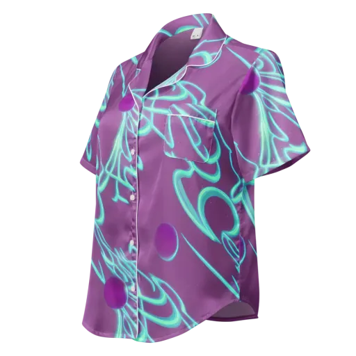 Neon Drift on a Women's Short Sleeve Pajama Top