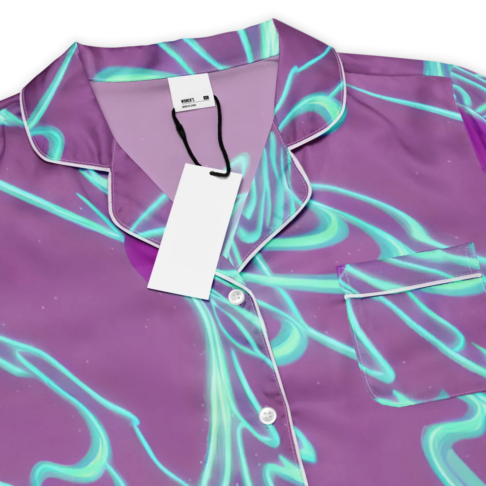 Neon Drift on Women's Short Sleeve Pajama Top — Product details