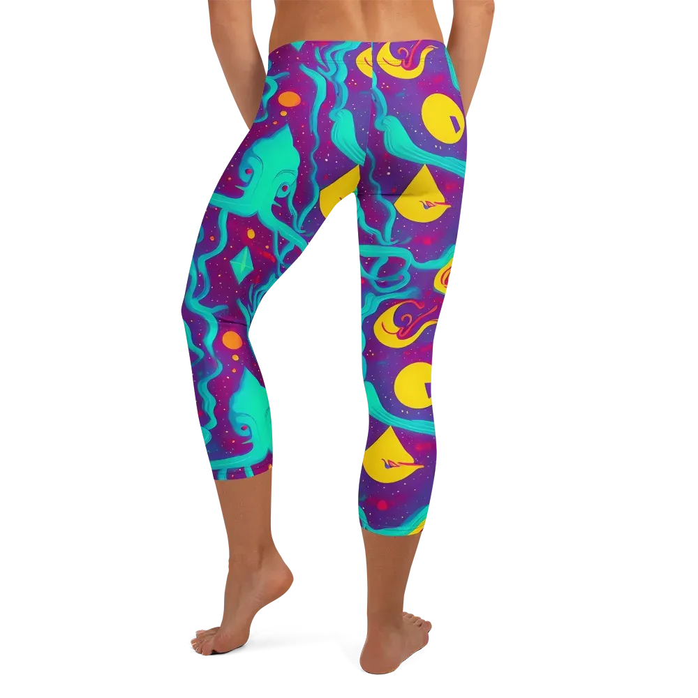 Cosmic Current on Capri Leggings — Back