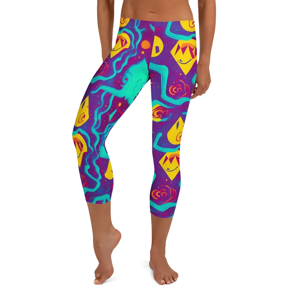Cosmic Current on Capri Leggings — Front