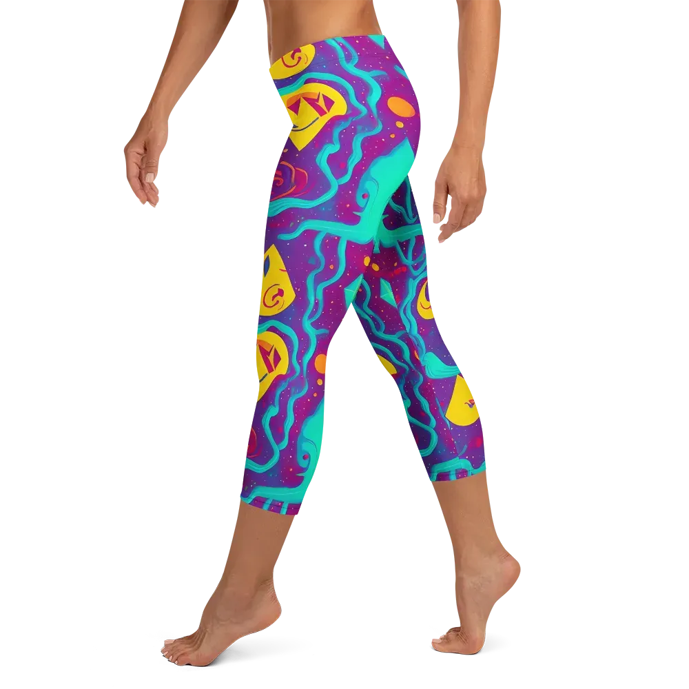 Cosmic Current on Capri Leggings — Left