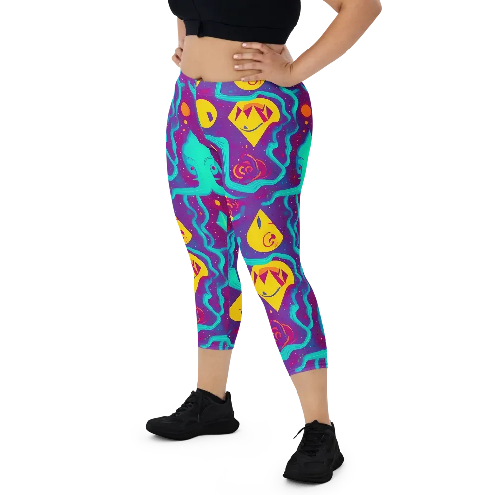 Cosmic Current on Capri Leggings — Front