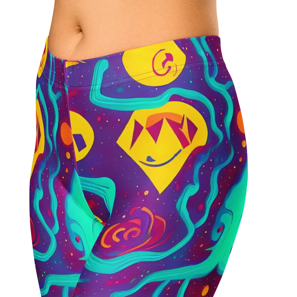Cosmic Current on Capri Leggings — Zoomed-in