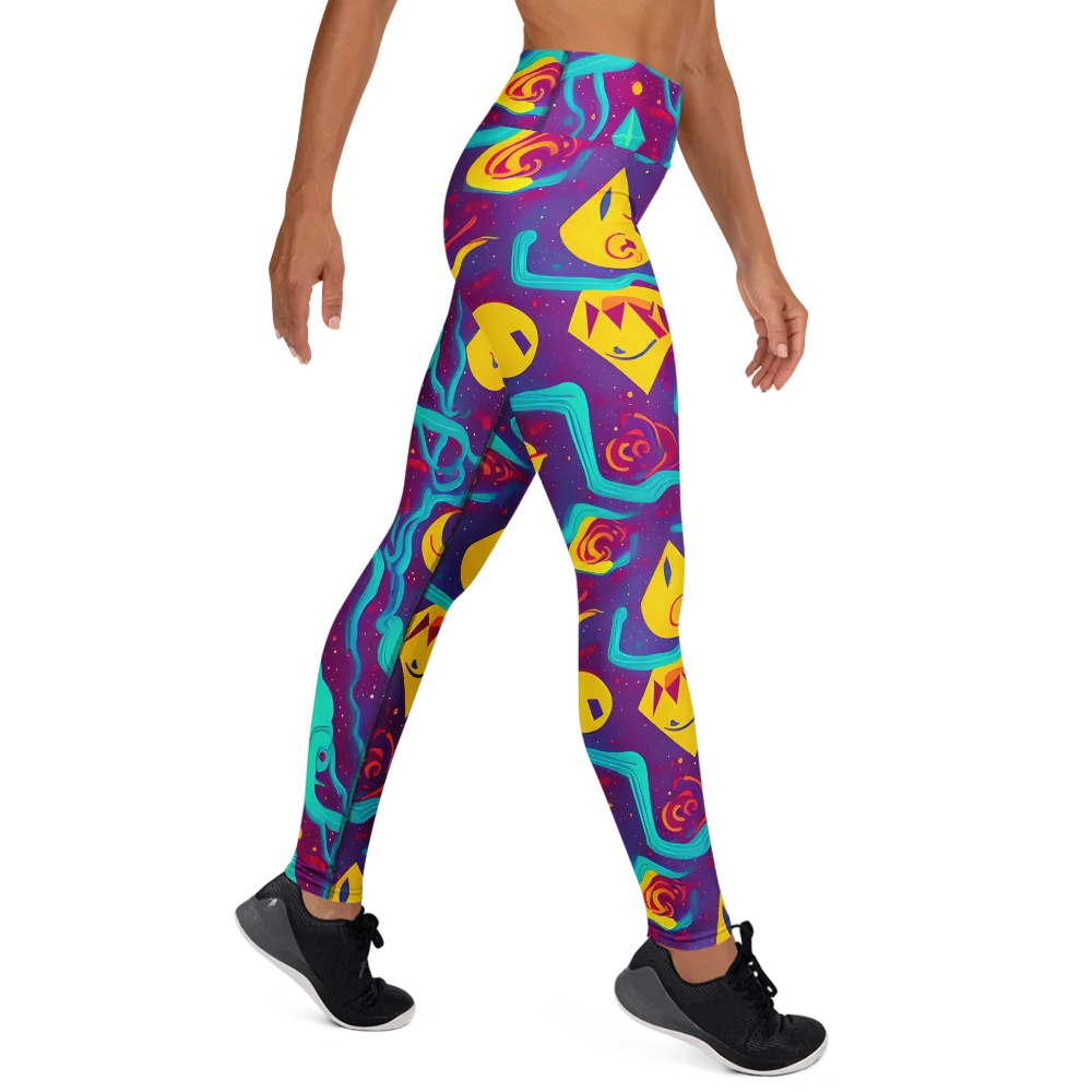 Cosmic Current on Yoga Leggings — Right