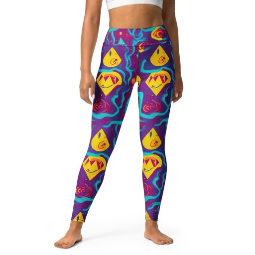 Cosmic Current on a Yoga Leggings