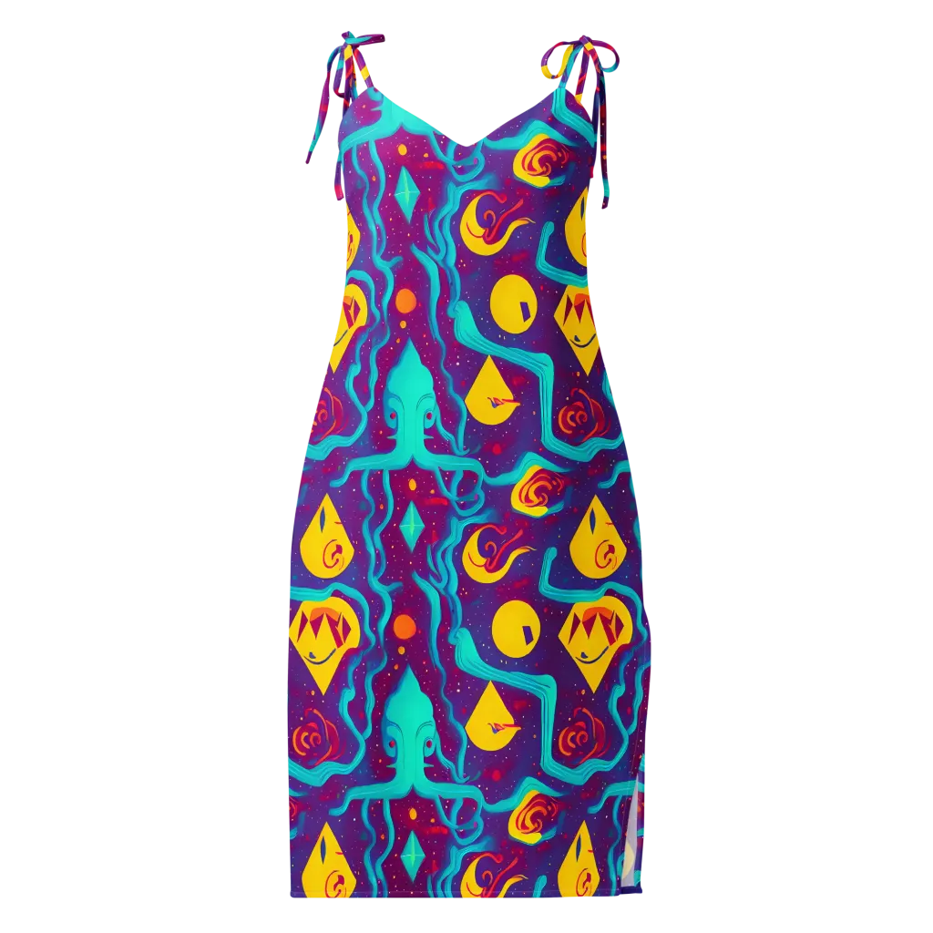 Cosmic Current on Slip Dress — Front