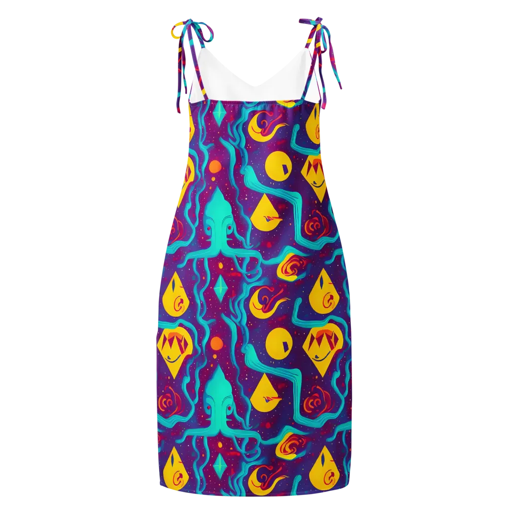 Cosmic Current on Slip Dress — Back