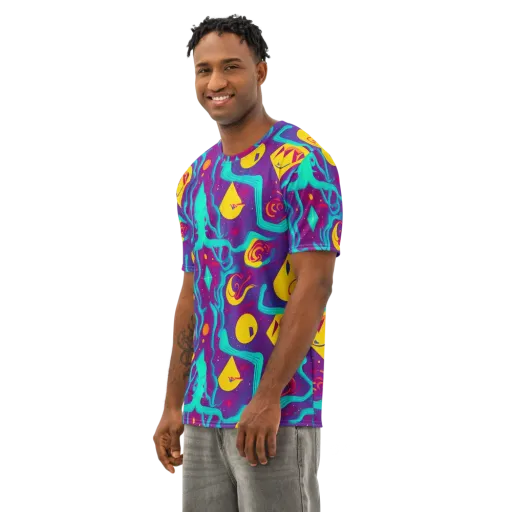 Cosmic Current on a Men's Cotton Crew Neck T-Shirt