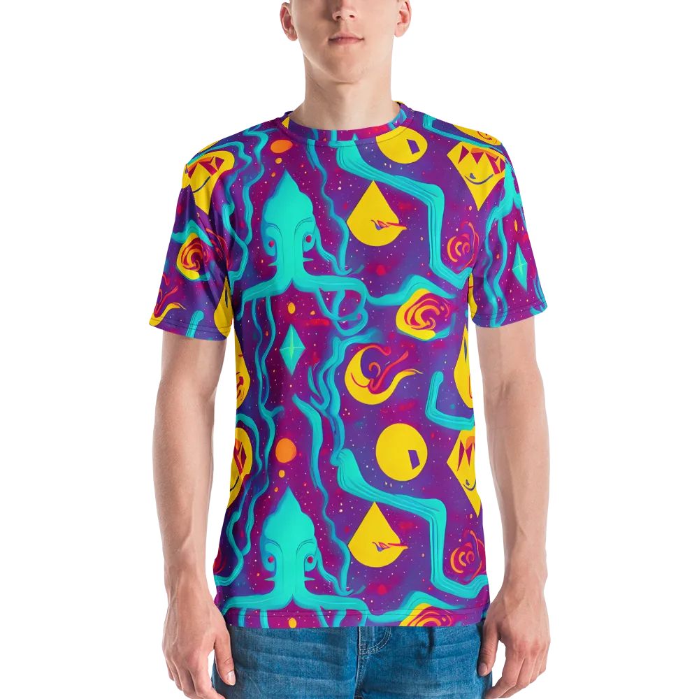 Cosmic Current on Men's Crew Neck T-Shirt — Front