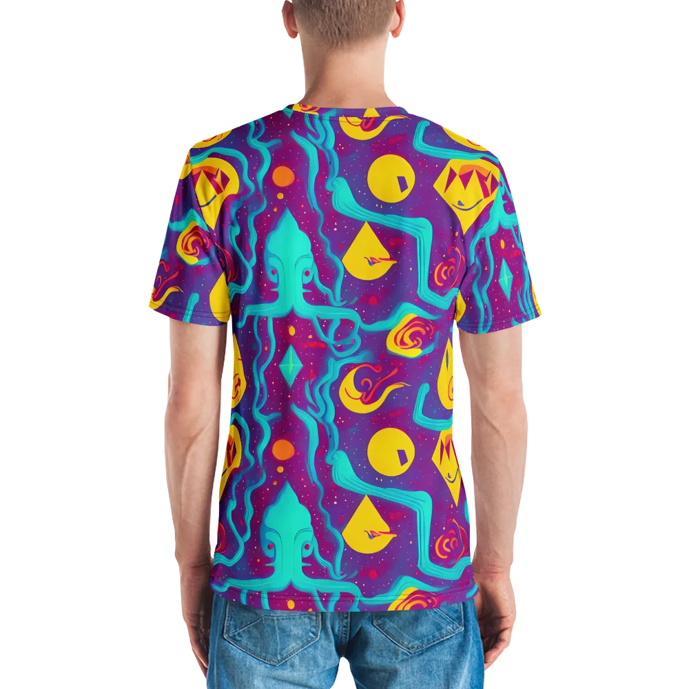 Cosmic Current on Men's Crew Neck T-Shirt — Back