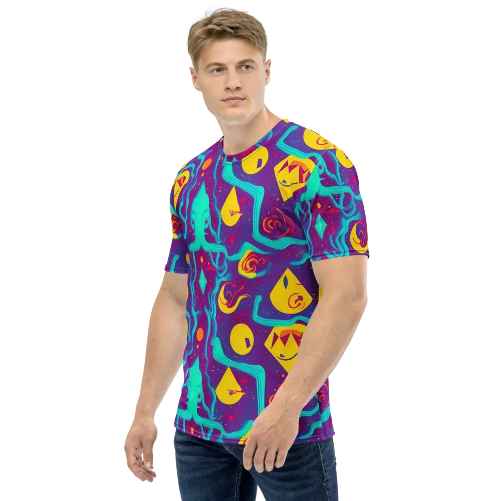 Cosmic Current on Men's Crew Neck T-Shirt — Left