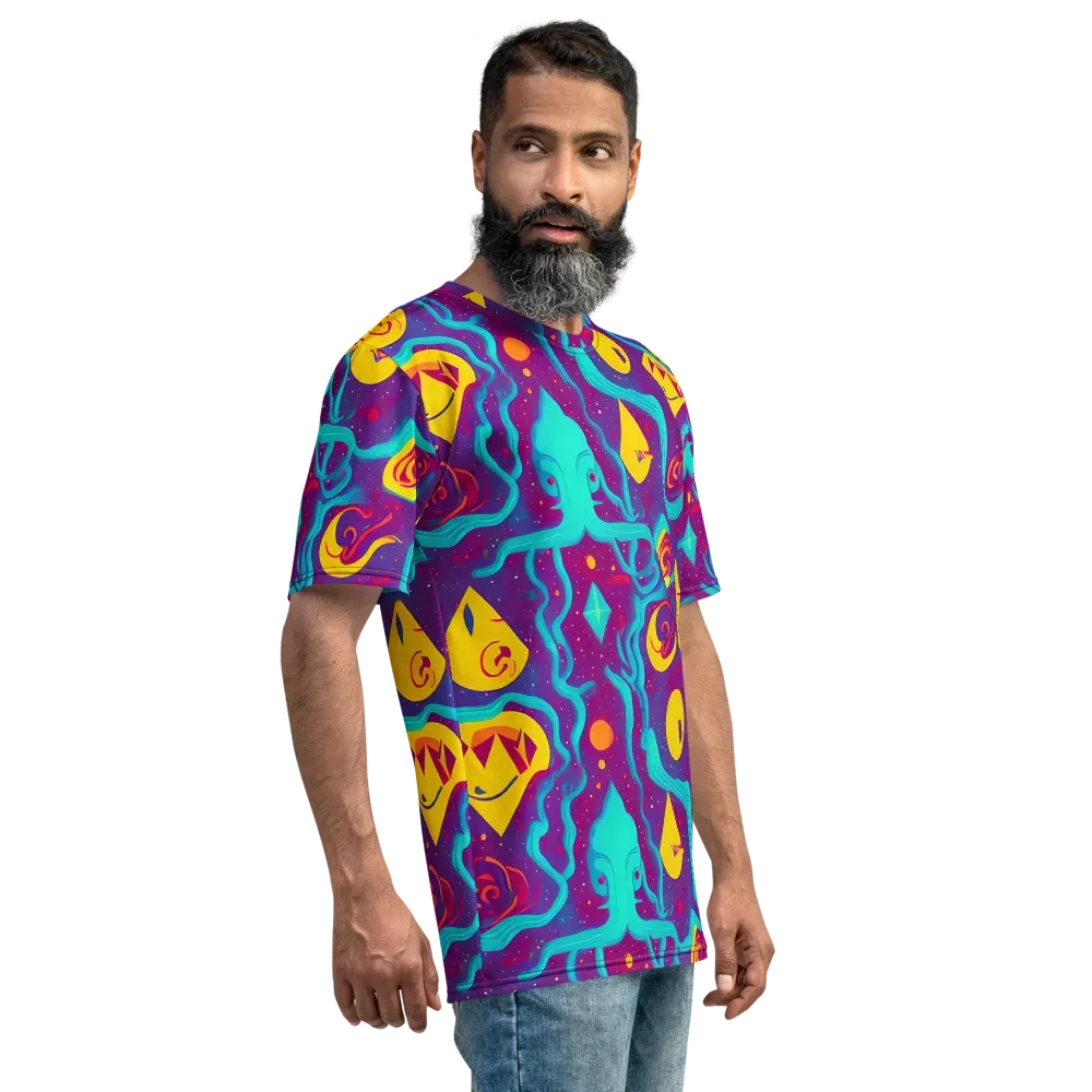Cosmic Current on Men's Crew Neck T-Shirt — Right